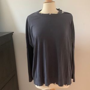 Planet Lauren G weekend distressed sweater